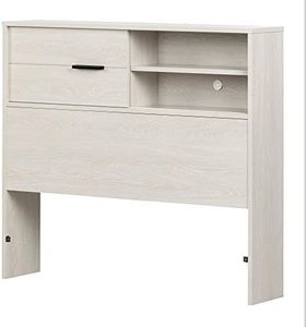 South Shore Fynn Headboard with Storage, Twin 39-Inch, Winter Oak