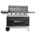 Fire Mountain - 4 Burner Gas BBQ, Large Gas BBQ, Perfect for Larger Gardens and Families, Outdoor BBQ Grill, Quad Control, Stainless Steel Burners, Large Cooking Griddle, 140 (W) X 106 (H) X 56 (D)