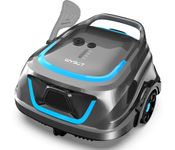 WYBOT A1 Cordless Pool Cleaner with 120 Minutes Quick Charge Cleaning in 2.5 Hours, LED Indicator, Above Ground Pool Robot with Dual Filtration