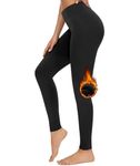 SIHOHAN Thermal Leggings Womens High Waisted Thermal Underwear Bottoms Pants Ladies Base Layer Winter Thermal Long Johns (1 Pack Black, L/XL)