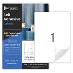 300 Sheets, A4 Sticker Paper Labels, Printable Full Sheet Self Adhesive Labels for Inkjet & Laser Printer, 210 x 297mm