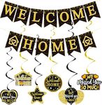 Elicola Welcome Home Decorations Party Supplies, Welcome Back Decorations with 6PCS Hanging Swirl For Welcome Back Baby Shower Party Supplies Home Family Party Set