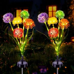 Lampade Solari da Giardino, 2 Pezzi Luci Solari Fiore LED, Luce Solare Esterno Decorazione da Giardino Impermeabile Decorazioni di Giardino, Prato, Natale Regali di Compleanno Per le Donne