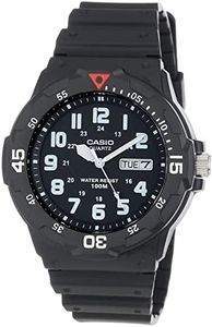 Casio Men's Quartz Day-Date Indicator Black Resin Dive Watch (Model: MRW200H-1BV)