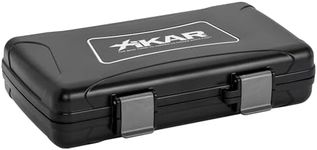 Xikar Cigar Travel Humidor, Black - Holds up to 5 Cigars – Premium Crushproof & Waterproof Case for Cigars | Durable, Compact, and Secure Cigar Storage for On-the-Go Protection