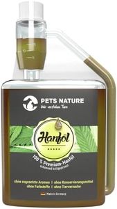 Pets Nature Huile de Chanvre pour Chiens et Chats – Huile de Chanvre Pure de qualité supérieure avec acides Gras oméga-3 et 6 – 100% Naturelle, délicatement pressée à Froid, fabriquée en Allemagne