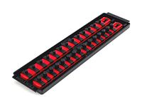 TEKTON 1/4, 3/8 Inch Drive Socket Rails & 13 Inch Tray (Red) | OST72128