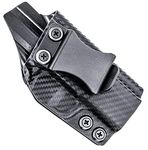 Rounded by Concealment Express IWB KYDEX Holster fits Glock 17/19/19X/22/23/26/27/31/32/33/45 (G1-5) | Comfortable Concealed Carry for Glock Models | LH | Carbon Fiber Black