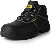 Black Hammer Work Safety Boots Mens Waterproof Shoes Leather Steel Toe Cap Working Ankle Lightweight Footwear S3 SRC Storm (10 UK)
