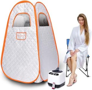 MQUPIN Portable Steam Sauna for Home,Pop-Up Home Sauna Pod Box with 1000W 3L Steamer Generator,Foldable Sauna Tent Steam Room With Folding Chair,Remote Control,Personal Home Sauna