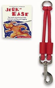 JERK-EASE BUNGEE DOG LEASH EXTENSION – Patented Shock Absorber Attachment Protects You and Your Dogs – Works with ANY Leash & Collar or Harness – a MUST for Retractable Leashes – PICK SIZE/COLOR BELOW