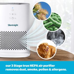 Silentnight Airmax 800 Air Purifier – HEPA Filter, Quiet Operation