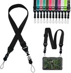 Gowjaw Adjustable Shoulder Strap:Comfortable for iPad Strap Nylon Neck Lanyard for iPad/Samsung Tablet Case,Camera Binocular Crossbody Laptop Luggage Bag, Black, Medium