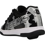 HEELYS Split (Little Big Kid/Adult), Black/Silver Glitter, 2 Big Kid