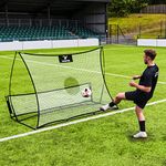 RapidFire Flash II Pop-Up Soccer Rebounder | 8ft Wide Dual-Delivery Rebounding Net for Skill Training | Soccer Training Equipment | Portable Rebounder - Easy Assembly