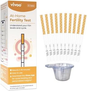 Vivoo Fertility Test – At-Home FSH Test to Monitor Ovarian Reserve, Scan & Track with Free Vivoo App, 10 Individually Wrapped FSH Tests + 10 Urine Collectors