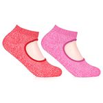 Bonjour Girls Anti-Skid (Gripper) Yoga Socks In Combo - PO2