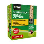 Fly Catcher Sticky FLY PAPER | 16 Rolls of Super Sticky Fly Paper | Insect Fly Catcher tape | Easily Traps Mosquitoes, Flies, Ants | Indoor & Outdoor Use | Environmentally Friendly | (TuuLKIT)