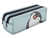 Pencil case with 2 Compartments Toiletry-Bag Vanity Case Make up Purse Phone Handbag Pencil-Bag Holder Penguin [107]