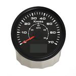 ELING Waterproof GPS Speedometer Odometer 0-70Knots 0-80MPH With 8 Different Backlight 3-3/8 inches(85mm)