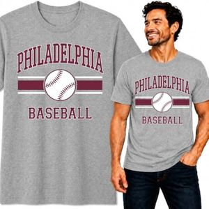 Wild Bobby Hometown Fan Team Pride Baseball Shirt Men's Graphic T-Shirt Game Day Apparel Gift, Phila, HeatherGrey, 3X-Large