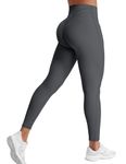YEOREO Grace Workout Leggings for Women Butt Lifting Tummy Control High Waist Gym Yoga Compression Pants Dark Grey M