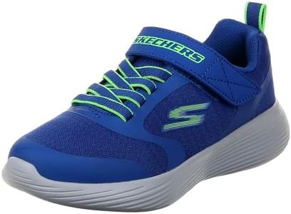 Skechers Kids Go Run 400 V2 - Goltran Sneaker, Blue/Lime, US 4 Big Kid