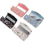 4PCS Lipstick Purse Case Portable Embroidered Flower Lip Gloss Balm Box Lipstick Jewelry Organization Pouch for Ladies