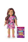 American Girl Truly Me 18-inch Doll with Gray Eyes, Caramel Hair w/Highlights, Lt-to-Med Skin, Dress, for Ages 6+