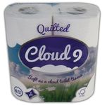 Cloud 9 Toilet Roll Quilted 3 Ply White - Bulk Buy Pack of 40 Toilet Rolls