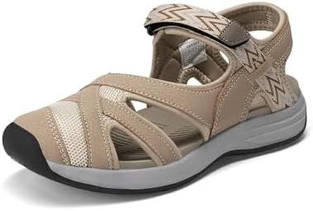 DREAM PAIRS Women's Sport Athletic Sandals Outdoor Hiking Sandals,Size 7,Beige,181103