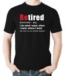 Witty Fashions Retired, I Do What I Want, When I Want - Funny Retirement Present Tee Novelty Mens T-Shirt (CA/US, Alpha, X-Large, Regular, Regular, Black)