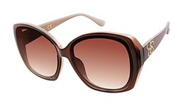 Jessica Simpson Women's J5839 Oversized Butterfly Sunglasses with Uv400 Protection. Glam Gifts for Her, 60 Mm, Brown & Nude