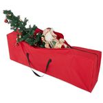 Christmas Tree Storage Bag - Zipped Christmas Storage Tree Bag with Carrying Handles Tidy Storage Solution Various Sizes (Red 160 cm)