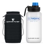 Survivor Filter All-Terrain Filter Bottle - Removes Bacteria, Parasites, Chemical, Metals - USA Made