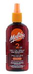 Malibu Sun SPF 2 Non-Greasy Dry Oil Spray for Tanning with Shea Butter Extract, Low Protection, Water Resistant, 200ml