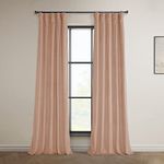 HPD Half Price Drapes Heritage Plush Velvet Curtains 96 Inches Long Room Darkening Curtains for Bedroom & Living Room 50W x 96L, (1 Panel), Peach Blossom