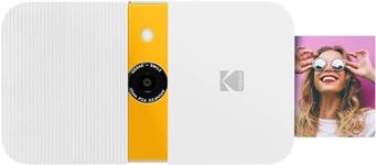 Kodak Smile Instant Print Digital Camera – Slide-Open 10MP Camera w/2x3 Zink Printer - White/Yellow