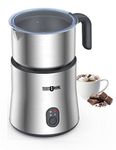 Detachable 4-in-1 Milk Frother and Steamer, PARIS RHÔNE 500ml Hot Chocolate Maker and Electric Milk Heater with Hot & Cold Foam, Dishwasher Safe