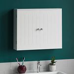 Bath Vida Priano Bathroom Cabinet Double Door Wall Mounted Storage Shelf, White