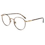Firmoo Blue Light Blocking Reading Glasses 0.0 for Women Men with Blue Light Protection, Anti Glare Computer Reading Glasses Tortoise Shell, Round Metal Frame Blue Light Glasses