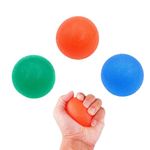 FENGZIZH 3Pcs Stress Ball - Hand Exercise Ball for Adults, Triple Density Squeeze Balls for Hand Therapy & Grip Strengthening - Muscle Focus Improvement, Arthritis & Stress Relief