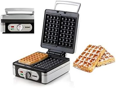 Domo DO9047W/N waffle machine (1400 watts, for extra thick square Belgian/Brussels waffles)