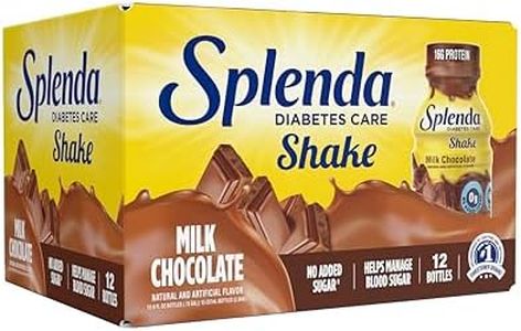 SPLENDA Diabetes Care Shakes - Meal Replacement Shake, 8 Fluid Ounces Per Bottle (Milk Chocolate, 12 Pack)