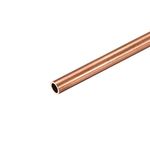 uxcell Copper Round Tube, 4mm OD 0.5mm Wall Thickness 300mm Long Straight Pipe Tubing