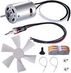 mankk 6" RV Vent Fan Blade White With 12V D-Shaft RV Vent Motor,RV Exhaust Bathroom Fan Vent Fan Motor And Toggle Switch 2 Screws For RV Roof Celling Bathroom Exhaust Upgrade Kit M-080-K-037-203-M