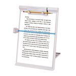 LBHMS Desktop Copy Holder Adjustable Foldable A4 Document Copyholders with Line Guide - Grey