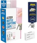 Flip-It! Universal Bottle Emptying Kit - Flip Bottle Upside Down to Get Every Drop Out! Extra adapters included to fit Nivea, Eucerin, and Aquaphor bottles. (6 Stands, Pastel Color Edition)