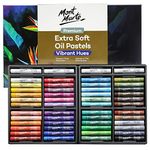 Mont Marte Extra Soft Oil Pastels 52pc, Assorted Bright Colours, Vibrant and Buttery, Versatile Art Pastels for Blending, Layering & Shading, Ideal for Art, Craft, Colouring and Sketching