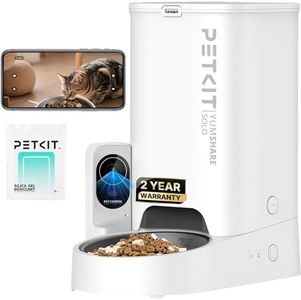 PETKIT Automatic Cat Feeder with Camera,1080P HD Video with Night Vision, Pet Feeder Dry Food Dispenser with 2-Way Audio, Food Shortage Sensor, 2.4G WiFi Smart App Control, Personal Meal Call